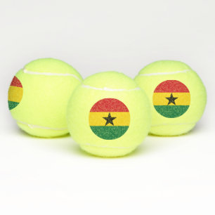 Pelota patriótica de tenis con bandera de Ghana