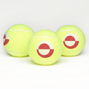 Pelota patriótica de tenis con bandera de Groenlan