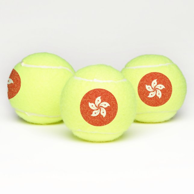 Pelota patriótica de tenis con bandera de Hong Kon (Múltiples)