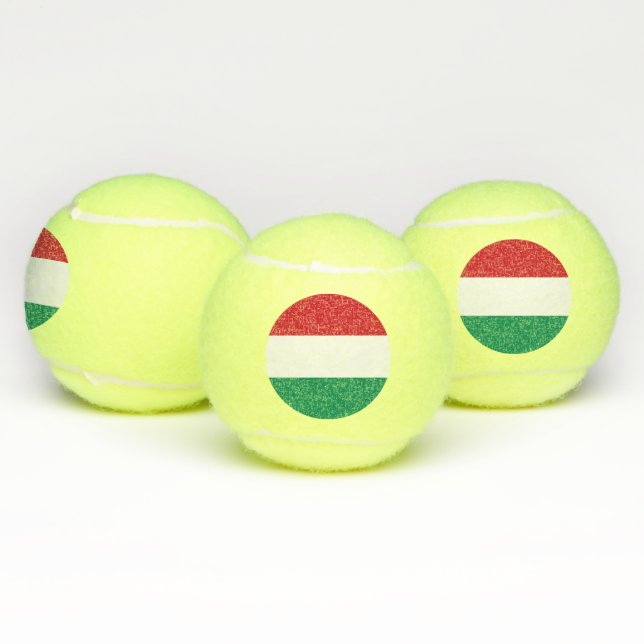 Pelota patriótica de tenis con bandera de Hungría (Múltiples)