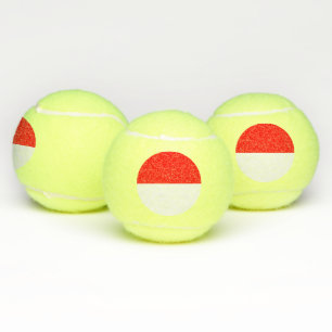 Pelota patriótica de tenis con bandera de Indonesi