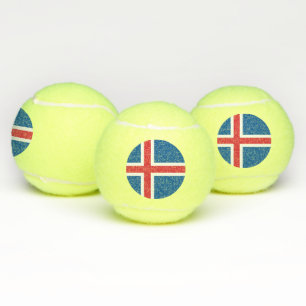 Pelota patriótica de tenis con bandera de Islandia