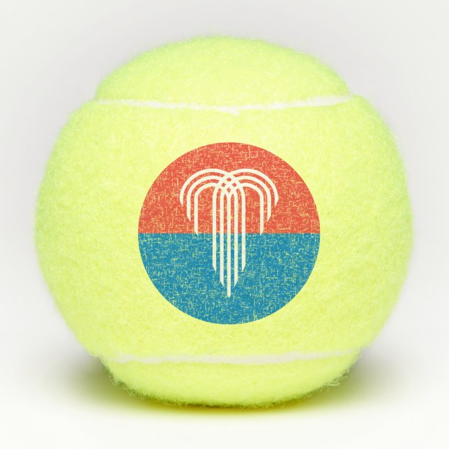 Pelota patriótica de tenis con bandera de Kansas C (Anverso)