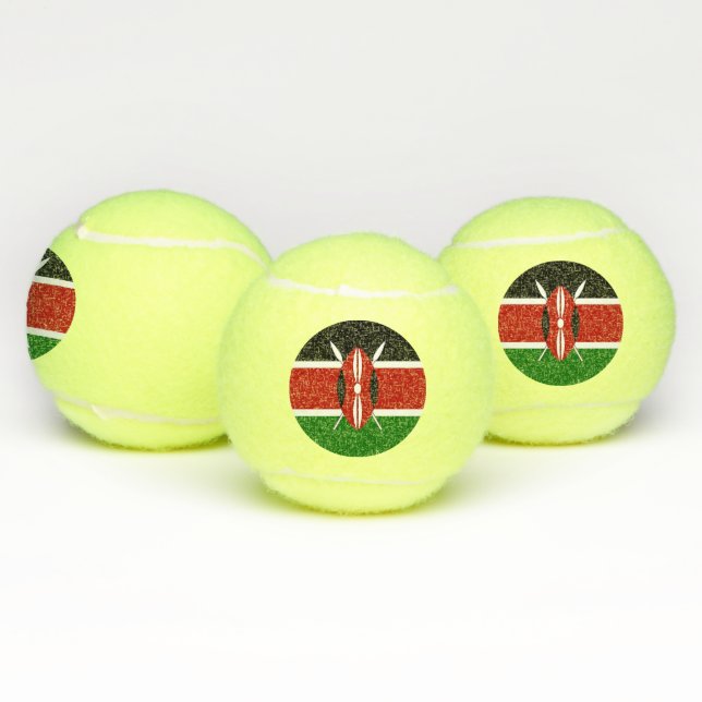 Pelota patriótica de tenis con bandera de Kenia (Múltiples)