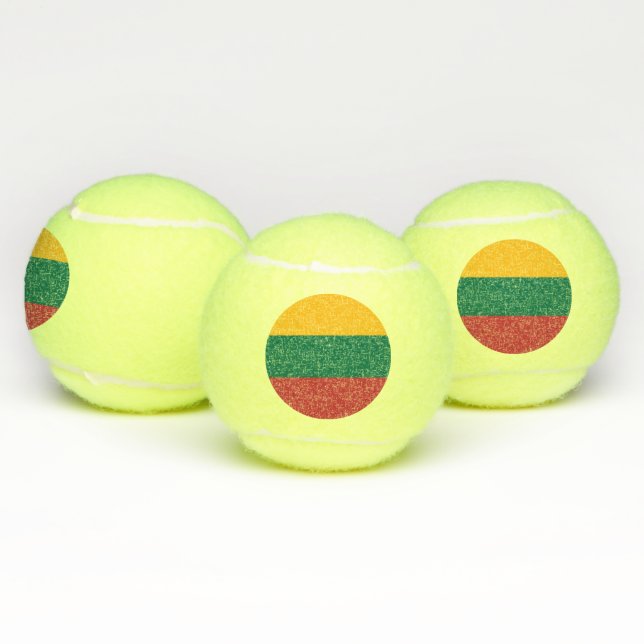 Pelota patriótica de tenis con bandera de Lituania (Múltiples)
