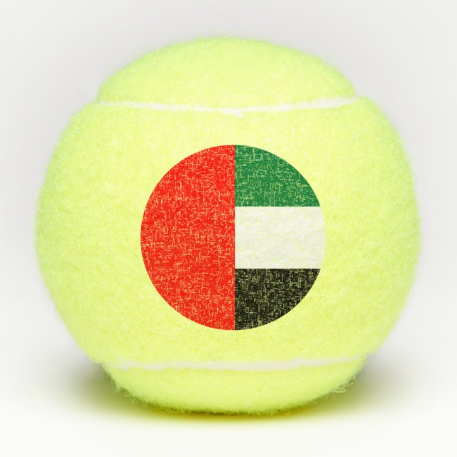 Pelota patriótica de tenis con bandera de los Emir (Anverso)