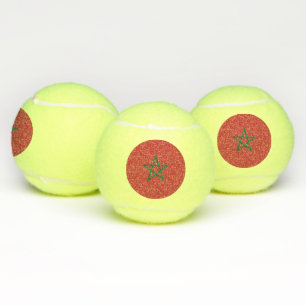 Pelota patriótica de tenis con bandera de Marrueco