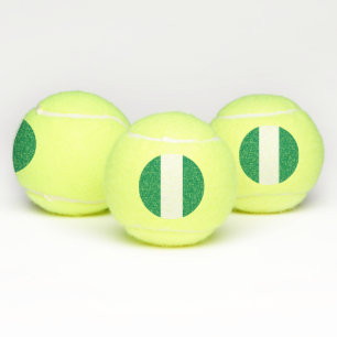 Pelota patriótica de tenis con bandera de Nigeria