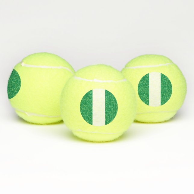 Pelota patriótica de tenis con bandera de Nigeria (Múltiples)