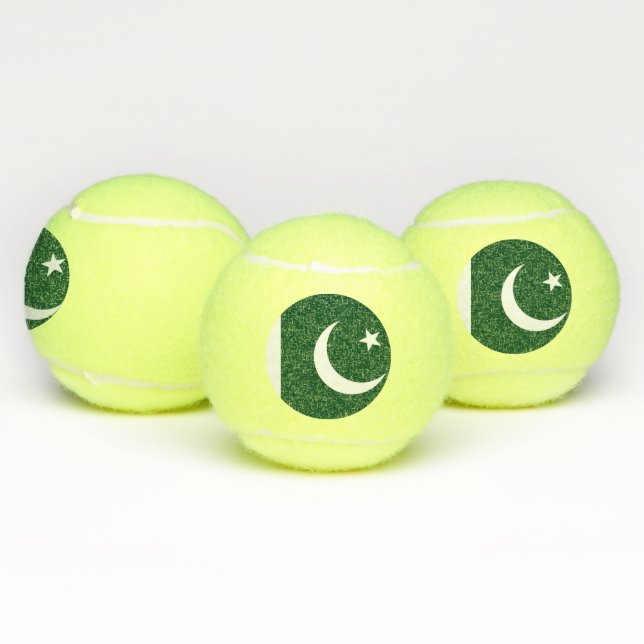 Pelota patriótica de tenis con bandera de Pakistán (Múltiples)