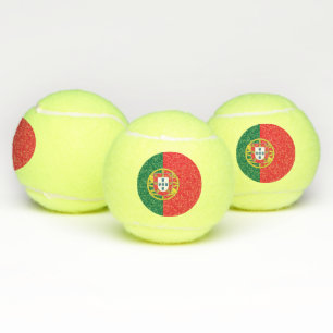 Pelota patriótica de tenis con bandera de Portugal