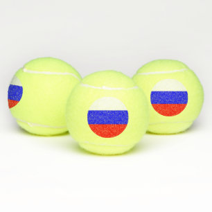 Pelota patriótica de tenis con bandera de Rusia