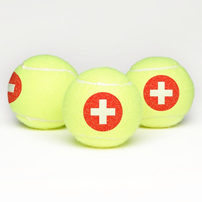 Pelota patriótica de tenis con bandera de Suiza (Múltiples)