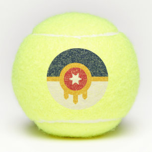 Pelota patriótica de tenis con bandera de Tulsa, O
