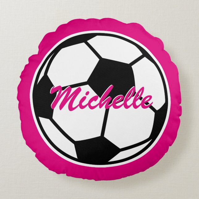Pelota rosada de tiro almohada para chica dormitor (Anverso)
