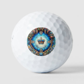 PELOTAS DE GOLF ステンドグラス調 王冠ゴルフボール