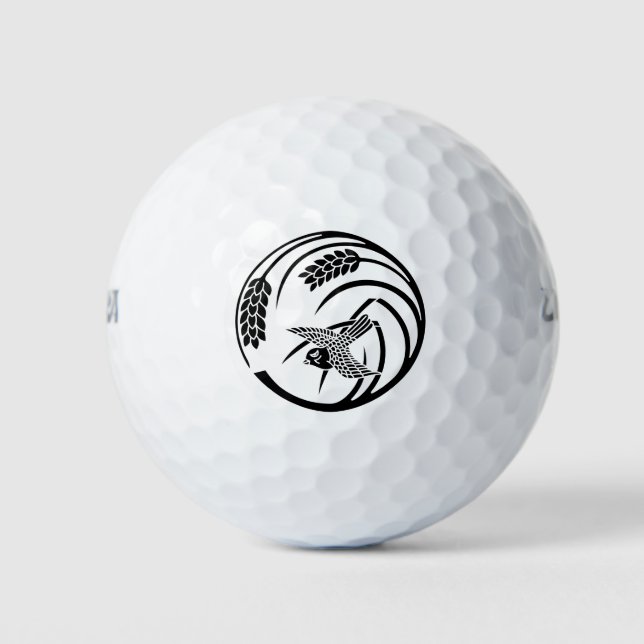 PELOTAS DE GOLF 一本稲の丸に雀 (Anverso)