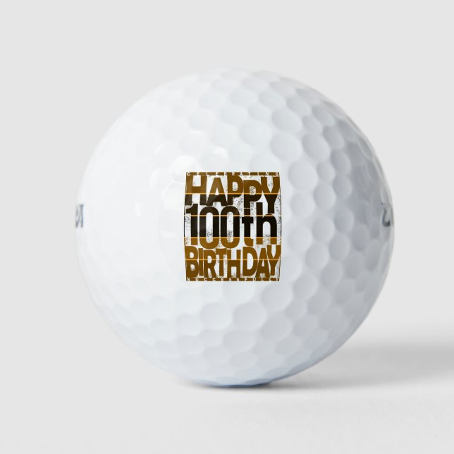 Pelotas De Golf 100.º cumpleaños_multicapa de gradiente (Anverso)