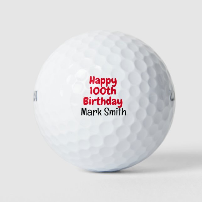 Pelotas De Golf 100 cumpleaños (Anverso)