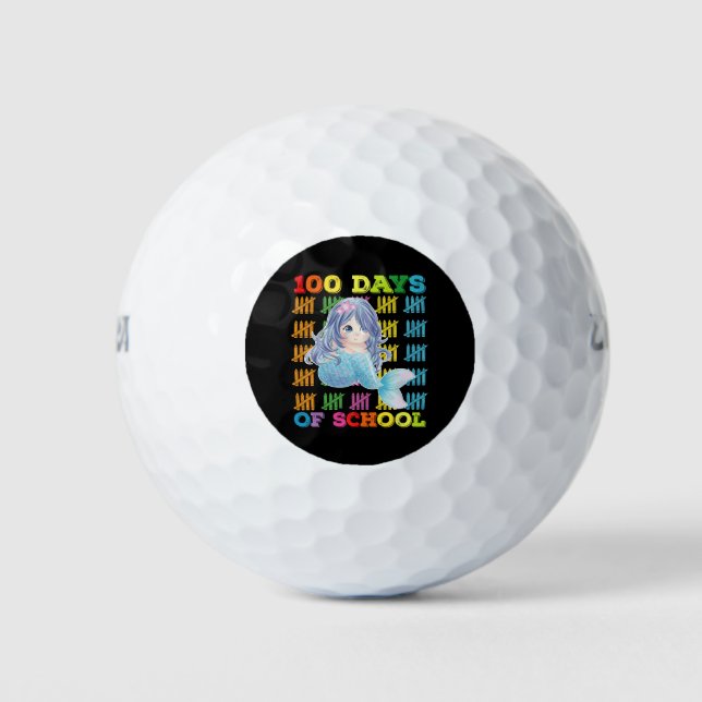 Pelotas De Golf 100 Días De Escolar De Maestra Sirvienta (Anverso)
