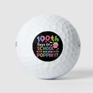 Pelotas De Golf 100 Días De Escuela Y Niña Todavía Poppin'