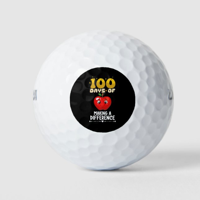 Pelotas De Golf 100 Días De Hacer Una Diferencia Apple (Anverso)
