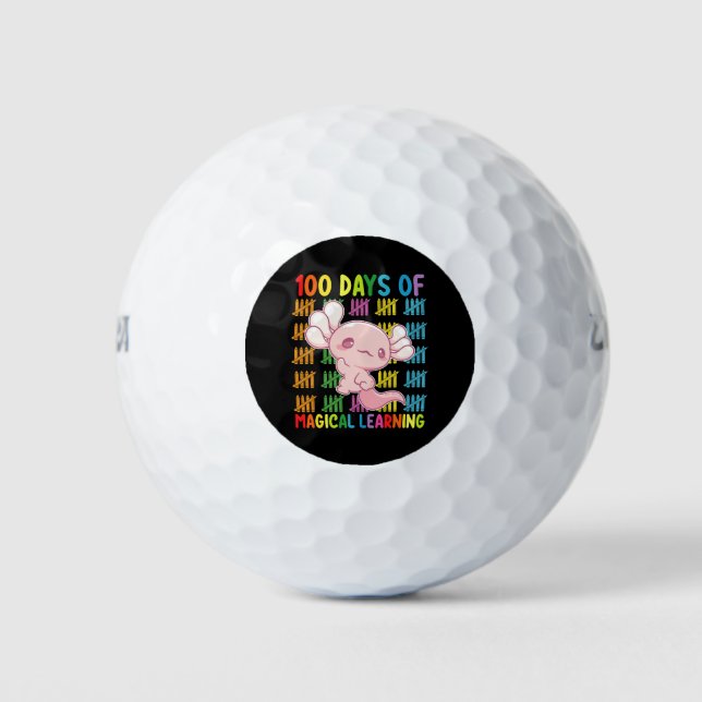 Pelotas De Golf 100 Días De Magical Learning Axolotl School (Anverso)