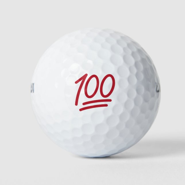 Pelotas De Golf 100 Emoji diseñada (Anverso)