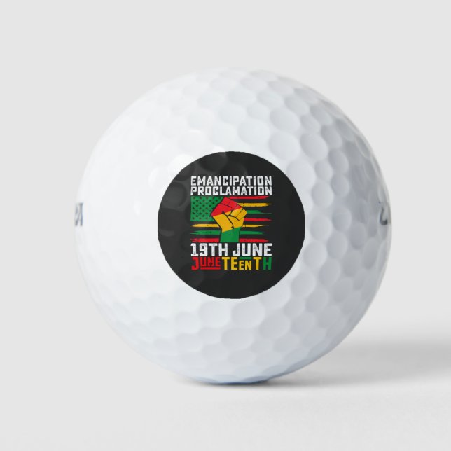 Pelotas De Golf 10 de junio Proclamación de emancipación Libertad  (Anverso)
