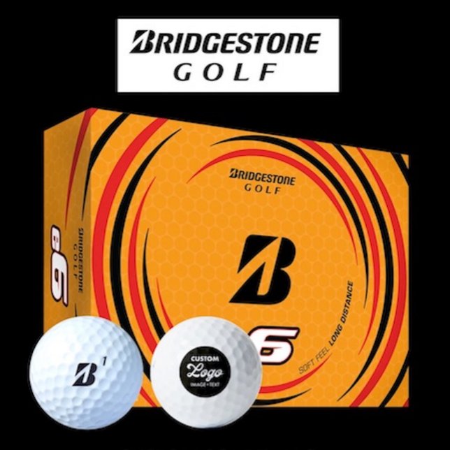 Pelotas De Golf 12 x Bridgestone e6 Custom Logo Golf Balls (Box of 12 Bridgestone e6 custom logo golf balls.)
