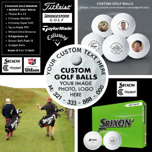 Pelotas De Golf 12 x Personalizado Foto Logo Srixon Soft Feel Golf