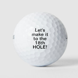 Pelotas De Golf 18.º Humor De Golf Hole