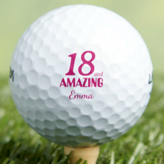 Pelotas De Golf 18th Birthday Gift for Her - 18 and Amazing