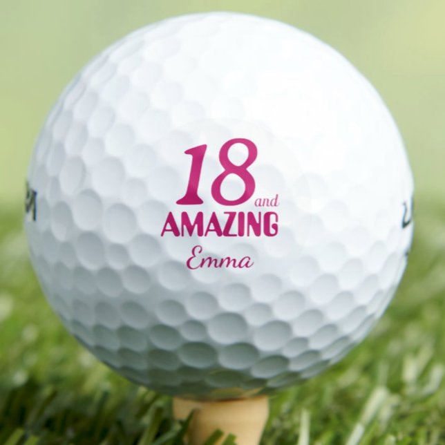 Pelotas De Golf 18th Birthday Gift for Her - 18 and Amazing (Subido por el creador)