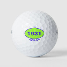 1931 90º Nacimiento Green Name Any Year Golf Balls