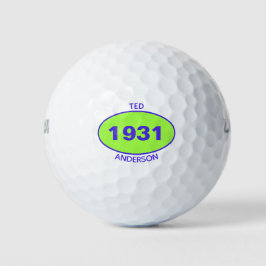 Pelotas De Golf 1931 90º Nacimiento Green Name Any Year Golf Balls