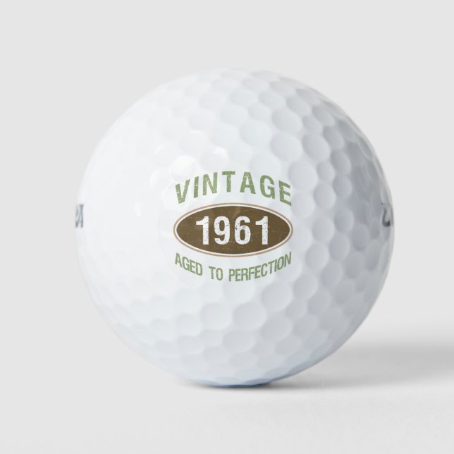 Pelotas De Golf 1961 60º cumpleaños Divertido de edad (Anverso)