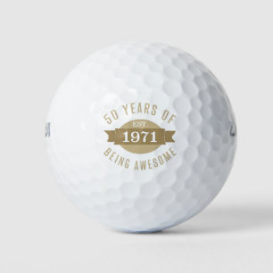 Pelotas De Golf 1971 Fantástico cumpleaños número 50