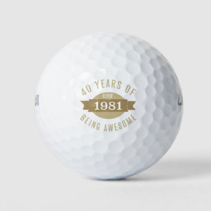 Pelotas De Golf 1981 Fantástico 40 cumpleaños