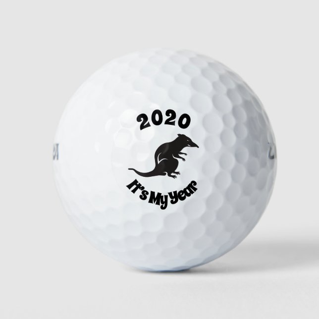 Pelotas De Golf 2020 Mi Año De La Rata (Anverso)