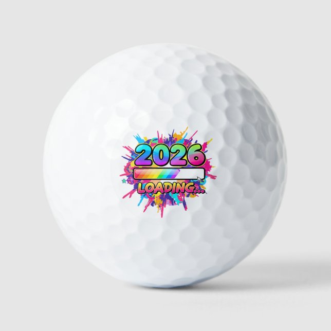 Pelotas De Golf 2026 Loading... Progress Bar Sticker (Anverso)