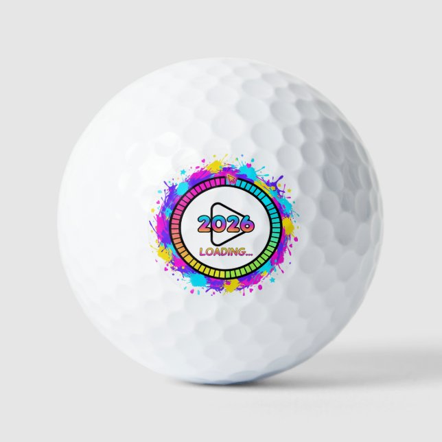 Pelotas De Golf 2026 Loading Progress Bar Sticker (Anverso)