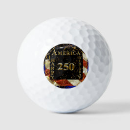 Pelotas De Golf ¡250º Cumpleaños Feliz América!
