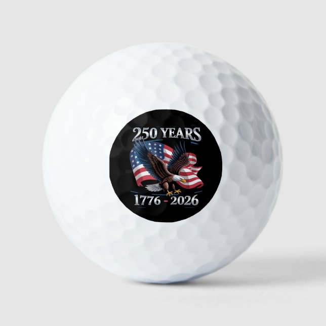 Pelotas De Golf 250 Years 4th Of July Eagle USA Flag 1776 2026 (Anverso)