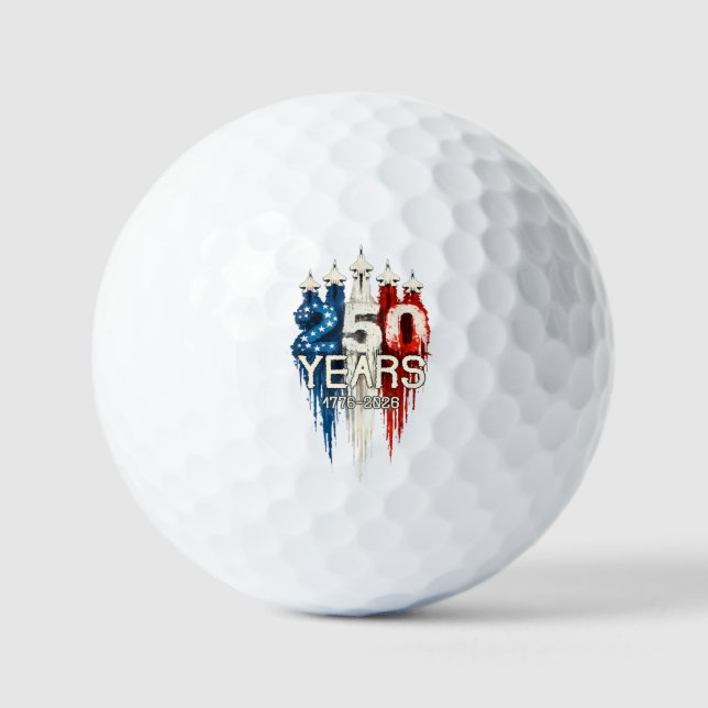 Pelotas De Golf 250 Years American Flag 250th Anniversary  (Anverso)
