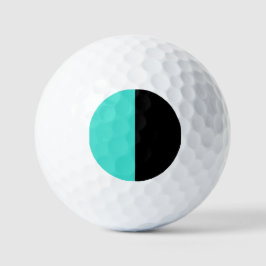 Pelotas De Golf 2 colores modernos | Azul turquesa y negro