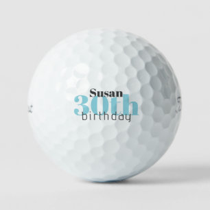 Pelotas De Golf 30.º cumpleaños Turquesa Personalizado Titleist Pr