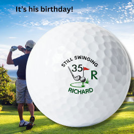 Pelotas De Golf 35th Birthday Men's Monogram Name