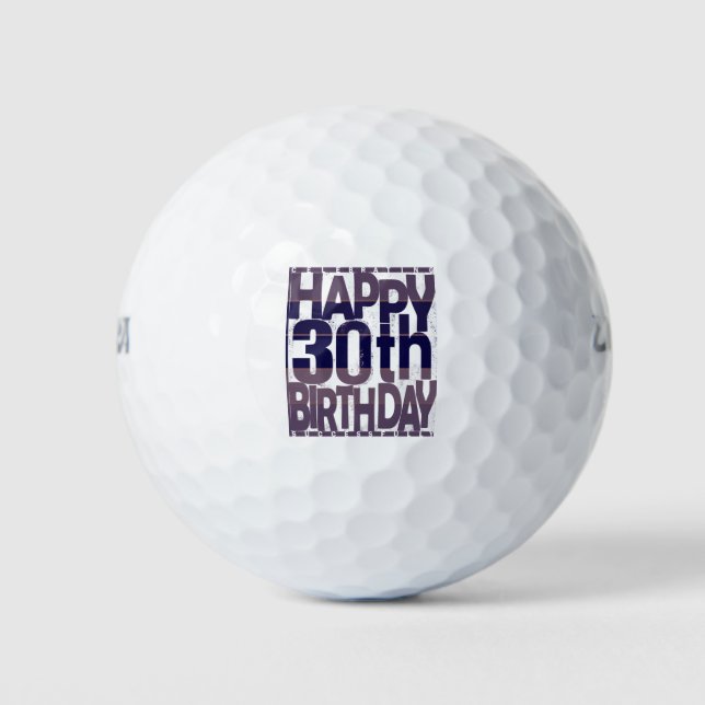 Pelotas De Golf 3.ᵉʳ cumpleaños_grunge (Anverso)