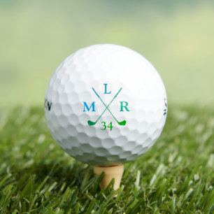 Pelotas De Golf 3 Iniciales Monograma Guay personalizado